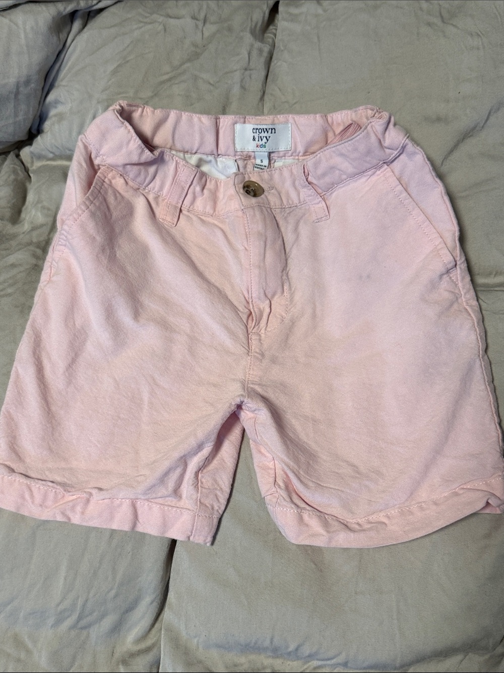 crown & ivy Light Pink Women's Casual Bermuda Shorts